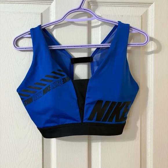 Nike Royal Blue and Black Sports Top - Picture 1 of 8